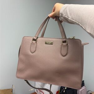 kate spade Blush Taupe Saffiano Leather Satchel